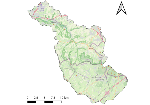 Map of Case Study The Netherlands: Geul